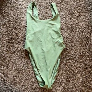 Aerie Super Scoop High Cut One Piece Swimsuit